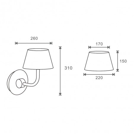Aplique de pared Solor