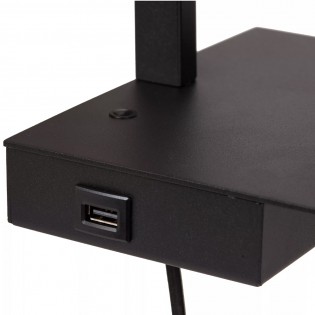 Wall lamp with shelf and USB Gregory