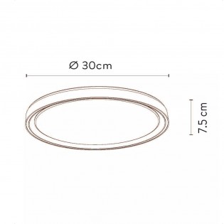 LED Ceiling Flush Light Nuria 3-Step Dim (18W)