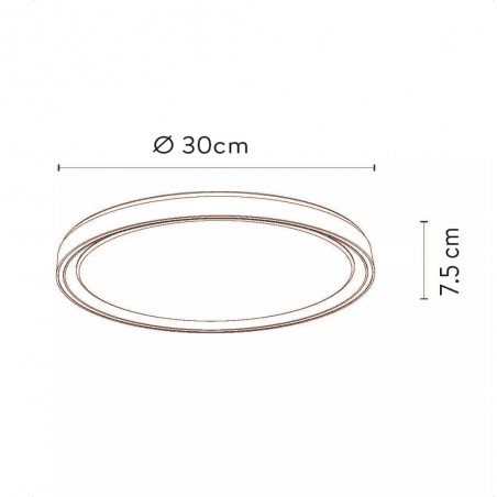 Plafón de techo LED Nuria 3-Step Dim (18W)