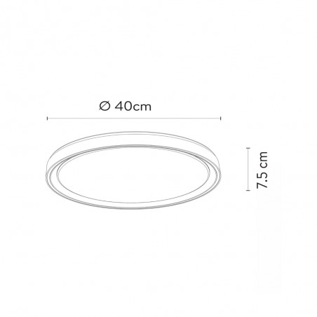 LED Ceiling Flush Light Nuria 3-Step Dim (24W)
