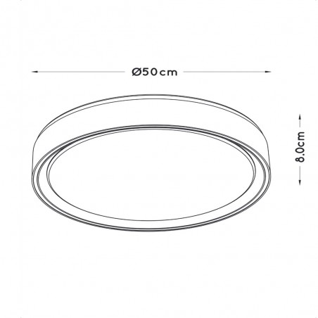 Plafón de techo LED Nuria 3-Step Dim (36W)