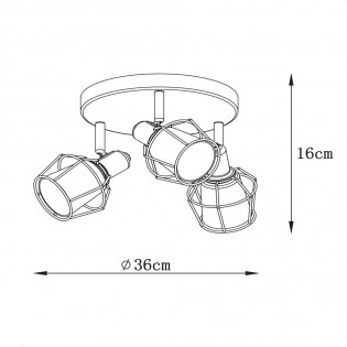 Plafón de techo Nila (2 luces)
