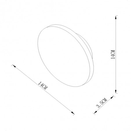 Aplique de pared LED Glimpse (5W)