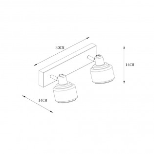 Ceiling Track Lamp Bjorn (2 lights)