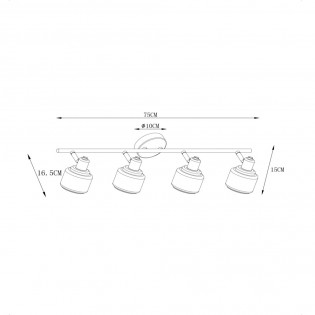 Ceiling Track Lamp Bjorn (4 lights)
