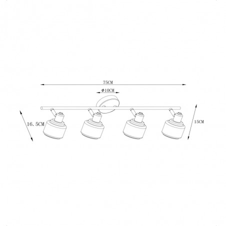 Ceiling Track Lamp Bjorn (4 lights)