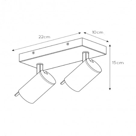 Regleta de techo LED Grony (2x5W)