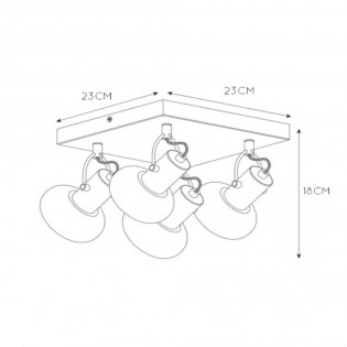 Plafón de techo Madee (4 luces)