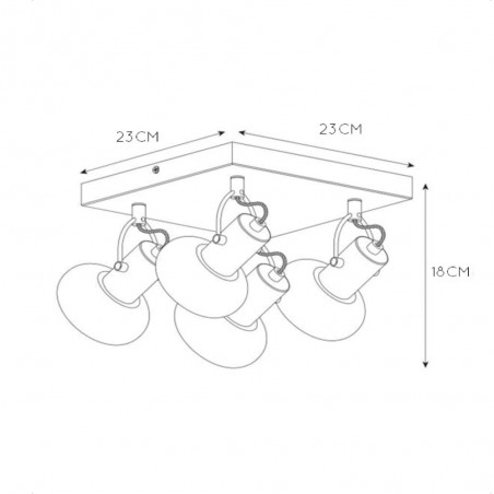 Ceiling Flush Light Madee (4 lights)