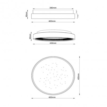 Plafón de techo LED Estreja (10W)