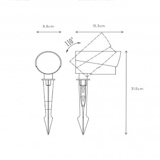 Outdoor LED Spike Lamp Manal (12W)