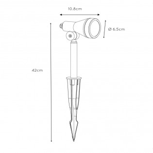 Foco LED con piqueta Spike (5W)