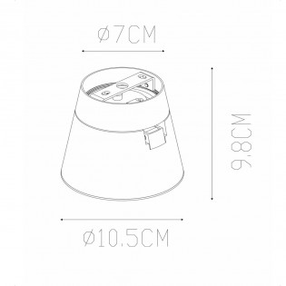 Foco de techo Trigono