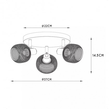 Regleta de techo Maren (4 luces)
