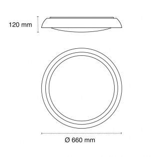 LED Ceiling Flush Jan CCT Dim (40W)