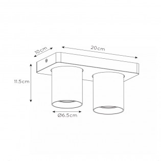 Regleta de focos LED Nigel (2x5W)