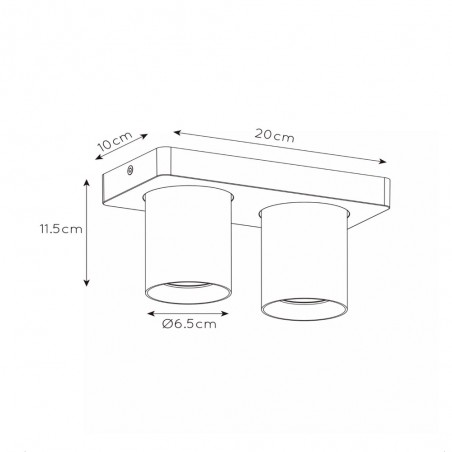 LED Ceiling Track Spotlights Nigel (2x5W)