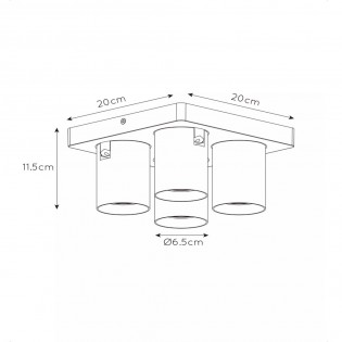 LED Ceiling Spotlights Nigel (4x5W)