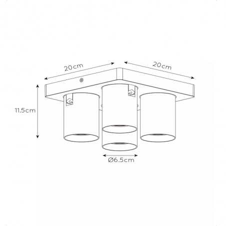 LED Ceiling Spotlights Nigel (4x5W)