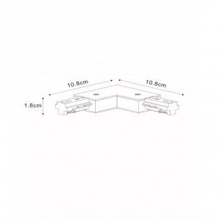 Conector L para carril monofásico