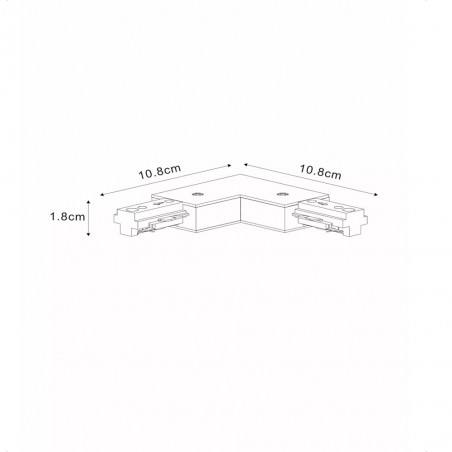 Conector L para carril monofásico