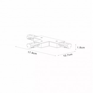Connector T for single-phase track TRACK