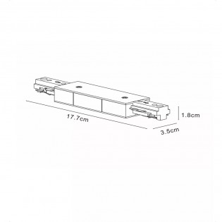 Intermediate connector for single-phase track TRACK
