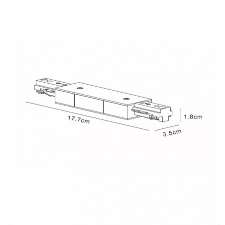 Intermediate connector for single-phase track TRACK
