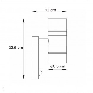 LED motion sensor wall lamp Arne (2x5W)