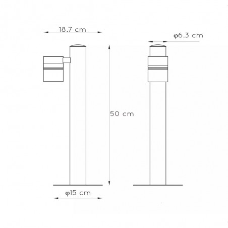 Outdoor LED bollard lamp Arne (5W)