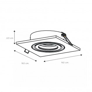Tilting recessed light Tube II