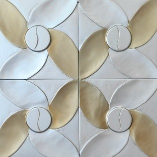 Cuadro con madera tallada en 3D I (90x90cm.)