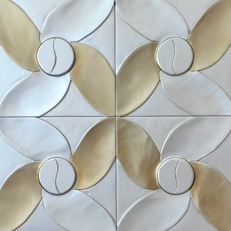 Cuadro con madera tallada en 3D I (90x90cm.)