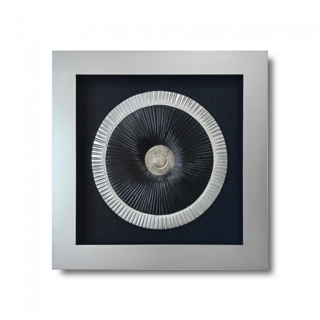 Cuadro con madera tallada en 3D II (90x90cm.)