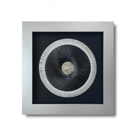 Cuadro con madera tallada en 3D II (90x90cm.)