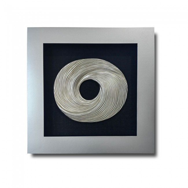 Cuadro con madera tallada en 3D IV (60x60cm.)