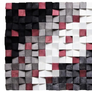 Cuadro con madera tallada en 3D VII (60x120cm.)
