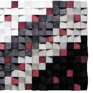 Cuadro con madera tallada en 3D VII (60x120cm.)