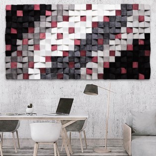 Cuadro con madera tallada en 3D VII (60x120cm.)