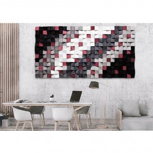 Cuadro con madera tallada en 3D VII (60x120cm.)