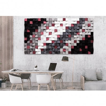 Cuadro con madera tallada en 3D VII (60x120cm.)