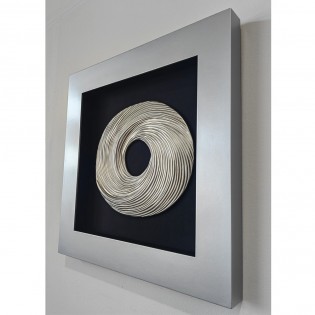 Cuadro con madera tallada en 3D IV (60x60cm.)