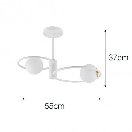 Plafón de techo Aigua (2 luces)