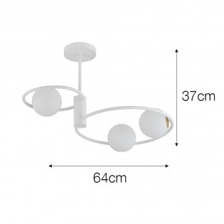 Plafón de techo Aigua (3 luces)