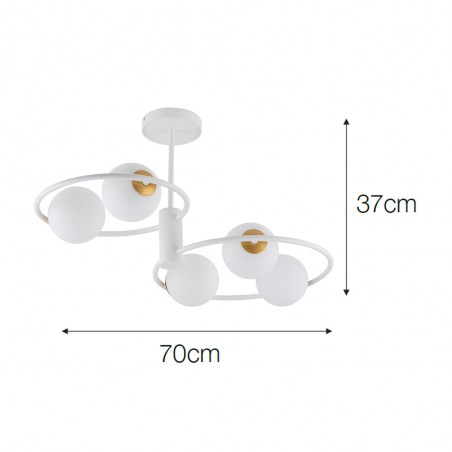 Plafón de techo Aigua (4 luces)