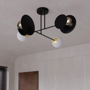 Ceiling Lamp Meltis Black (4 lights)