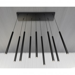 Ceiling Track Lamp Tizo Black (9 lights)