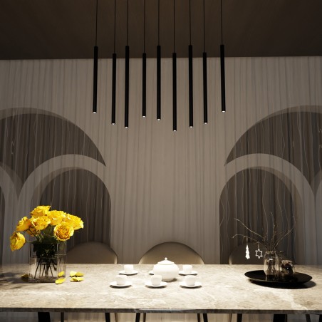 Ceiling Track Lamp Tizo Black (9 lights)