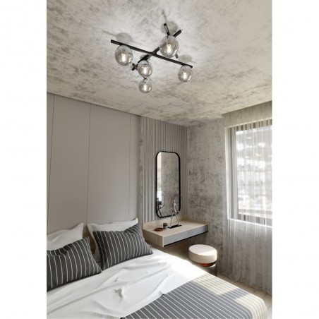 Ceiling Flush Lamp Tramas Graphite (5 lights)